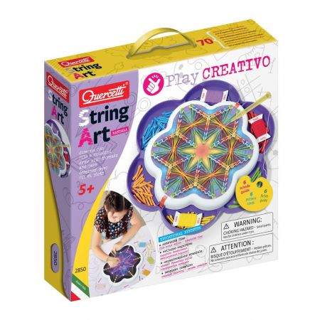 Quercetti Play Creativo String Art Mandala – kreslení pomocí nití a kolíčků