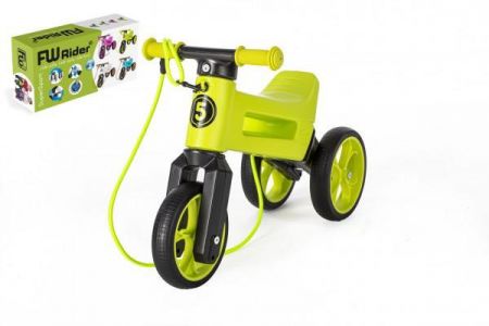 Teddies Odrážedlo Funny Wheels Rider SuperSport 2v1+popruh balené v krabici Zelené