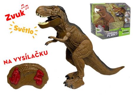 IR/C dinosaurus 36cm na baterie se světlem a zvukem