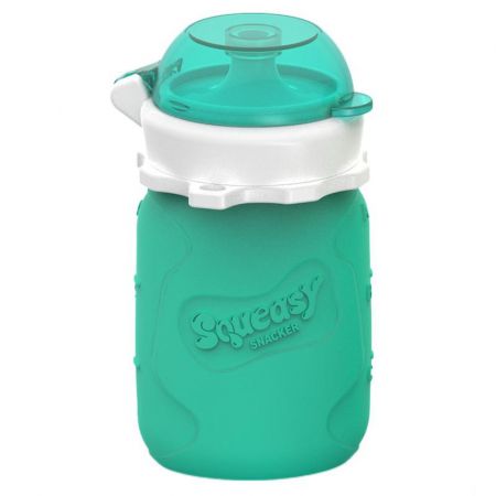 Zebra&Me Silikonová kapsička Squeasy Snacker 104ml Aqua