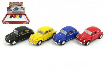 Kinsmart  Auto VW Classical Beetle matný kov 13cm na zpětné natažení