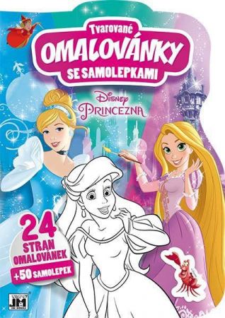 Jiri Models Tvarované omalovánky se samolepkami - Disney Princezny