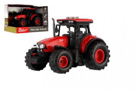 Teddies Traktor Zetor 9x14 cm na setrvačník se světlem se zvukem