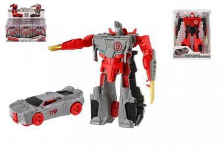 Teddies Transformer auto/robot 12 cm 2 barvy