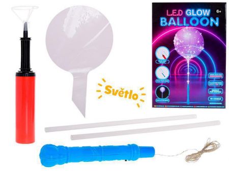 Glow nafukovací balónek na baterie s LED světlem