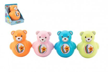 Teddies Medvídek Roly Poly pískací 10 cm plastový