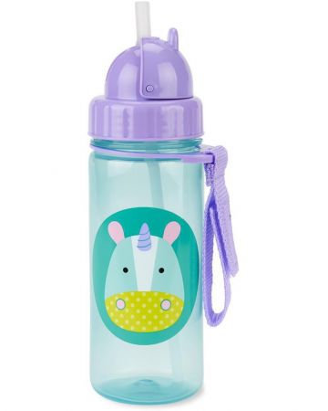 SKIP HOP Hrnek s brčkem bez PVC A BPA 12 m+ Skip Hop Zoo 385 ml Jednorožec