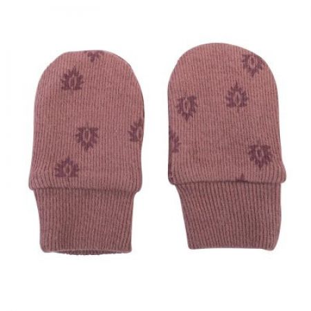 Lodger Kojenecké rukavičky Mittens Print Rib Rosewood