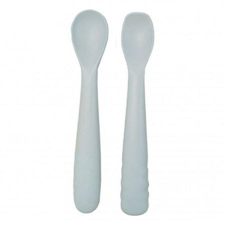 Bo Jungle Silikonové lžičky B-Spoon Shape 2 ks Grey