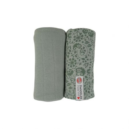 Lodger Swaddler Látková plenka Flower Tribe 2balení 120 x 120 cm Silt Green