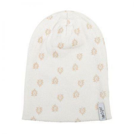 Lodger Čepička Beanie Print Rib - Cloud Dancer 6 - 12 m