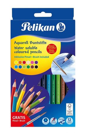 Pelikan  - Pastelky akvarelové 12ks