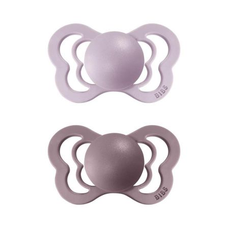 Bibs dudlíky silikon ortodonické 2 ks Couture 0-6 měsíců Dusky-lilac-heather 