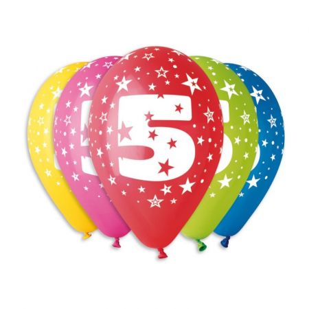 Globos Balónky s čísly 5 ks 5