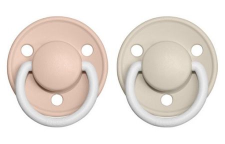 Bibs dudlíky kaučuk 2 ks De Lux 6-18 měsíců Blush/Vanilla