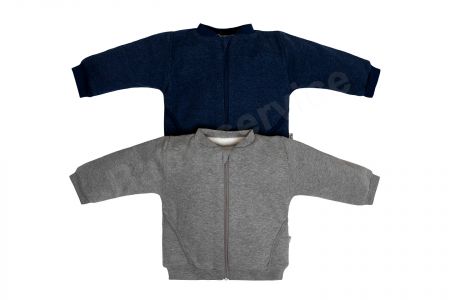 Baby Service Kabátek fleece podšitý na zip teplý Modrý Vel. 56