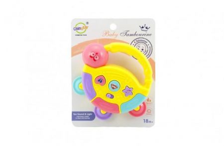 Teddies Tamburínka baby plast 12 cm 