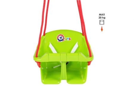 Houpačka Baby plast nosnost 20kg 4 barvy 36x30x29cm Zelená