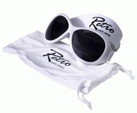 Babybanz Baby Banz KIDZ RETRO- dětské sluneční brýle 2-5 let Bílé