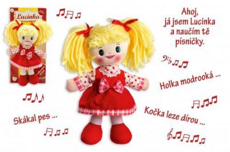 Teddies Panenka Lucinka hadrová plyš 30cm česky zpívající