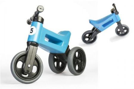 Teddies Odrážedlo Funny Wheels Sport 2v1 s gumovými koly Modré