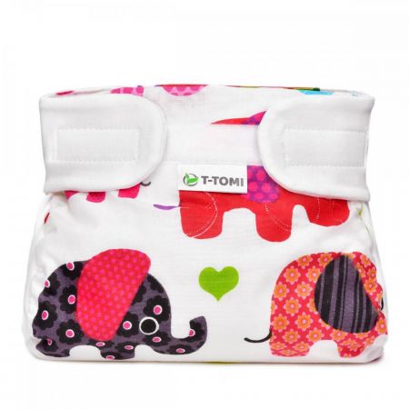 T-tomi Ortopedické abdukční kalhotky suchý zip 3-6kg Pink elephants