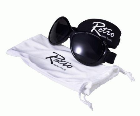 Babybanz Baby banz RETRO - sluneční brýle pro nejmenší děti od 6 měs. - 2 roky Černé