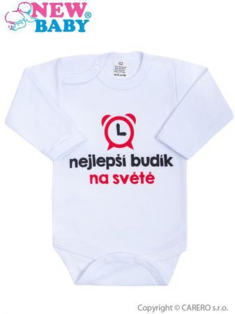 NEW BABY Body s potiskem Nejlepší budík na světě Vel. 50