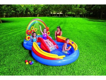 Intex Dětské Hrací centrum Duha Rainbow Ring Play Center 297x193x135 cm 57453