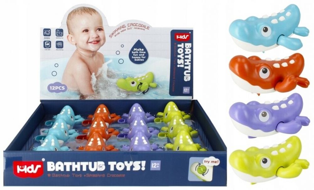 MEGA CREATIVE - Krokodýl natahovací do vody 11cm, Mix produktů