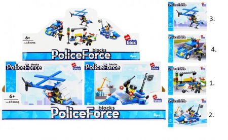 EURO-TRADE - Stavebnice Alleblox PoliceForce 96-103ks/4druhy, Mix produktů