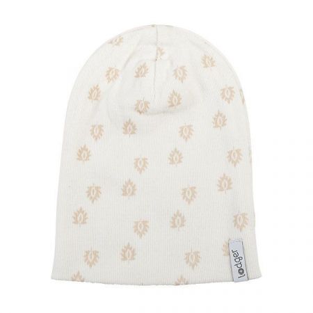 Lodger Beanie Print Rib čepice-Cloud Dancer 0-6m