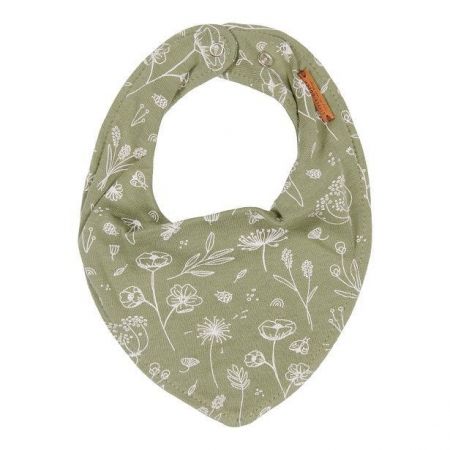 Little Dutch Bandana bib bryndák-Wild flowers olive