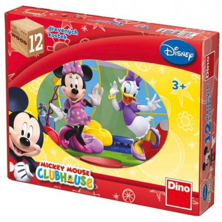 Dino Dřevěné kostky - Mickey Mouse 12 ks