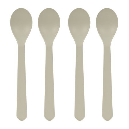 Spoon Set Geo 4pc warm grey