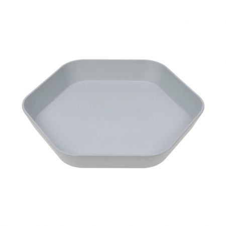 Plate Geo grey-blue