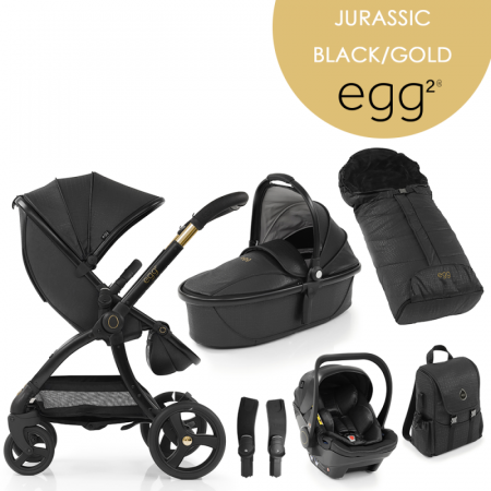 BabyStyle Egg2 set 6 v 1 - Jurassic Black/ GOLD - limitovaná edice