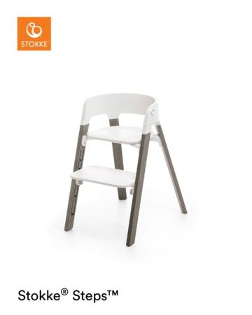 STOKKE Steps, White/Hazy Grey