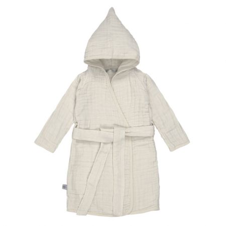 Muslin Bathrobe milky 24-36m.