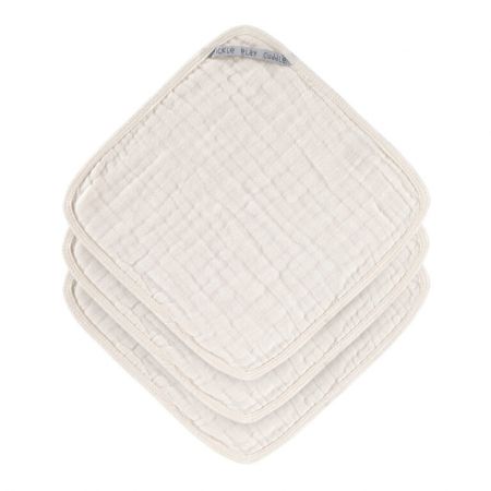 Muslin Washcloth Set 3 pcs milky