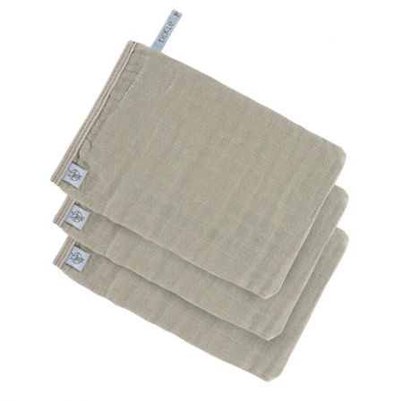 Muslin Wash Glove Set 3 pcs olive