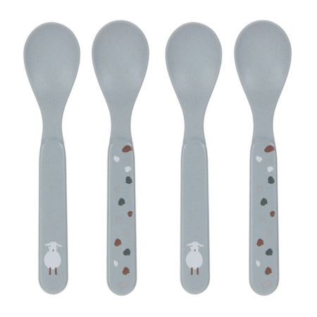 Spoon Set PP/Cellulose Tiny Farmer Sheep/Goose blue