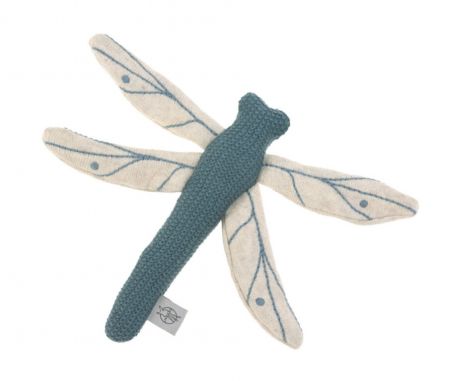 Knitted Toy with Rattle/Crackle Garden Explorer Dragonfly blue