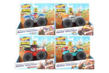 Mattel Hot Wheels Monster trucks svítící a rámusící vrak HDX60