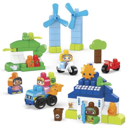 MATTEL - Mega Bloks Zelené Město Postav A Uč Se Eko Dům