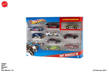 MATTEL - Hot Wheels Angličák 10 kusů v balení