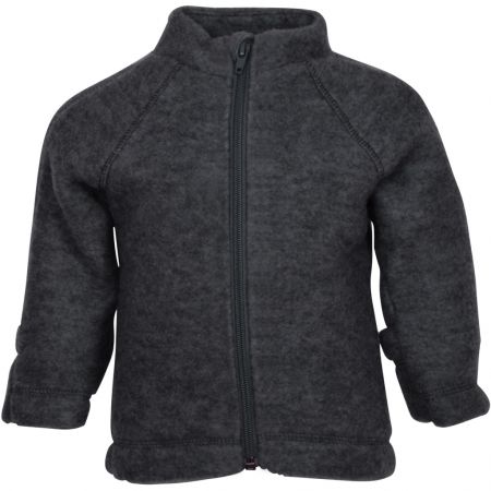 Mikk-Line dětská vlněná merino bunda Anthracite Melange 50001 Velikost: 80 Merino vlna