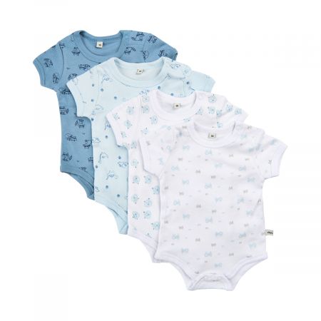 Pippi kojenecké body s krátkým rukávem OEKO - TEX set 4 ks 3820 - 701 Velikost: 62 OEKO - TEX