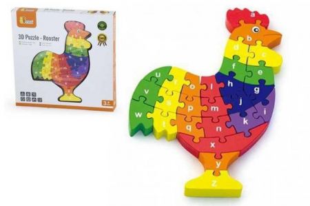 Viga 3D Puzzle - Kohout s písmenky