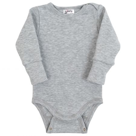 světle šedé rostoucí body s dlouhým rukávem  - 6-9kg